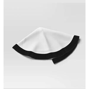 Wondershop 48-Inch Felt Christmas Tree Skirt - White W/ Black Trim New